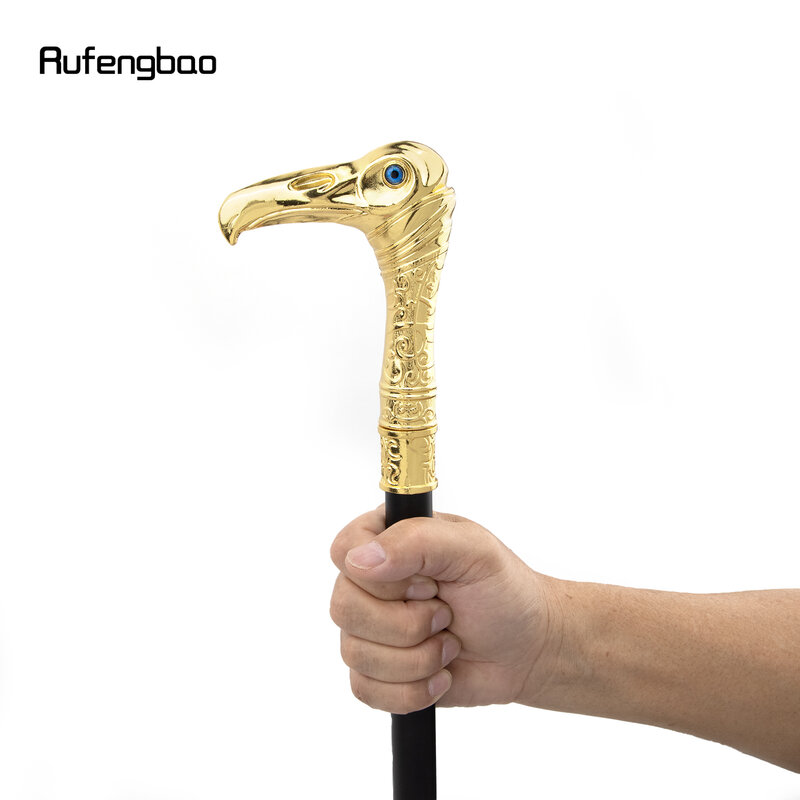 Golden Eagle Head Luxury  Single Joint Fashion Walking Stick Decorative Cospaly Party Walking Cane Halloween Crosier 93cm