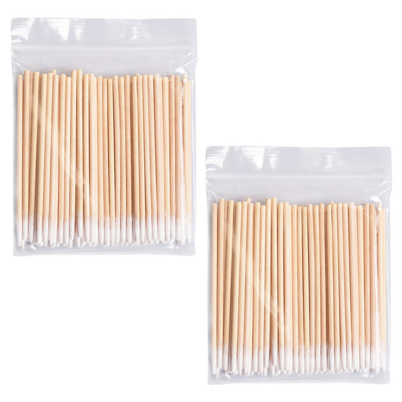 1000 Pcs Cotton Swab Eyelash Cleaning Sticks Rods Wooden Handle Disposable Tool Absorbent