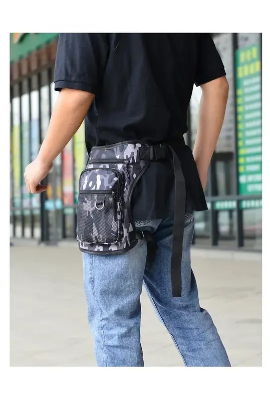 Riñonera de nailon para hombre, bolso de hombro multifunción, a la moda