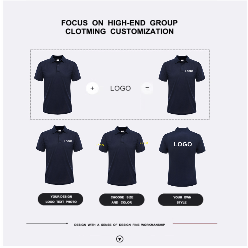 Zomer Casual Polo Shirt Goedkope Ademende Aangepaste Polo Persoonlijke Bedrijf Groep Custom Logo Print Borduurwerk Gratis Verzending