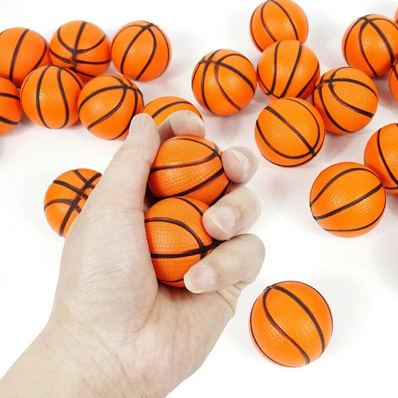 5PCS Squeeze Ball Stress Relief Toy 4CM Football Basketball Baseball Tennis Soft Squishy Antistress Kid Outdoor Novelty Gag Toys