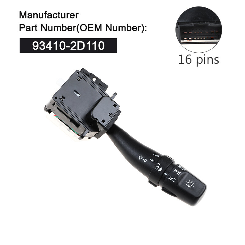 New 93410-2D110 934102D110 93410-39100 Turn Signal Combination switch For Hyundai Elantra 2004-2006 fog light