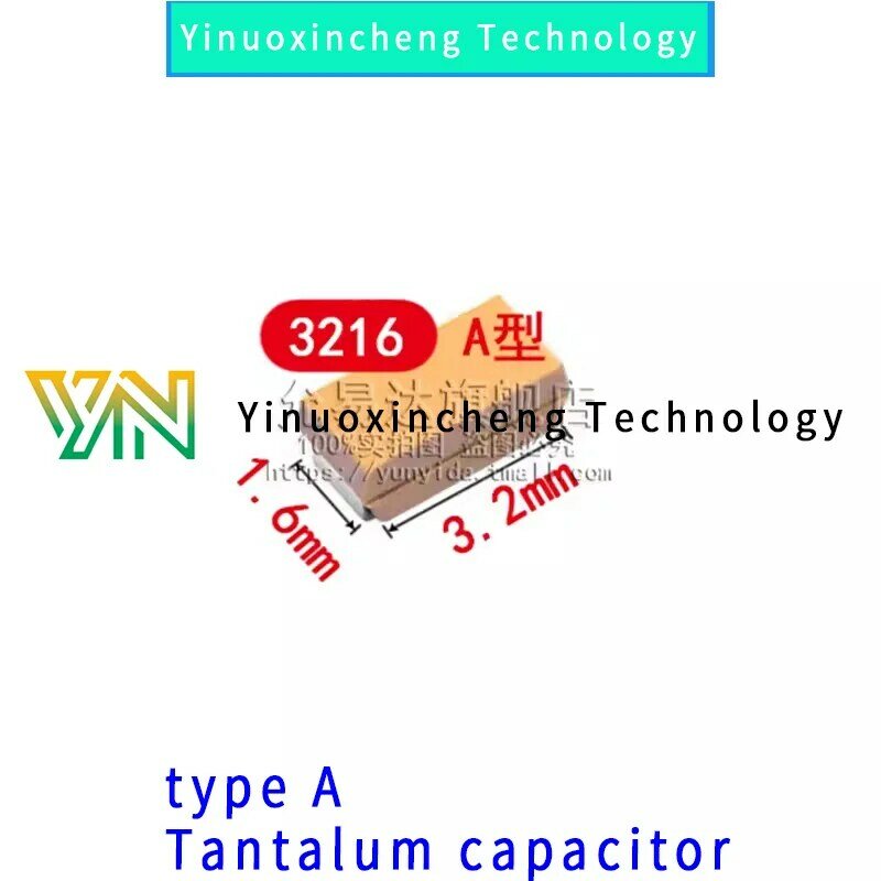 20PCS/LOT Tantalum Capacitor Type A 6.3V 10V 16V 25V 35V 10UF 22UF 47UF 100UF 1UF 4.7UF