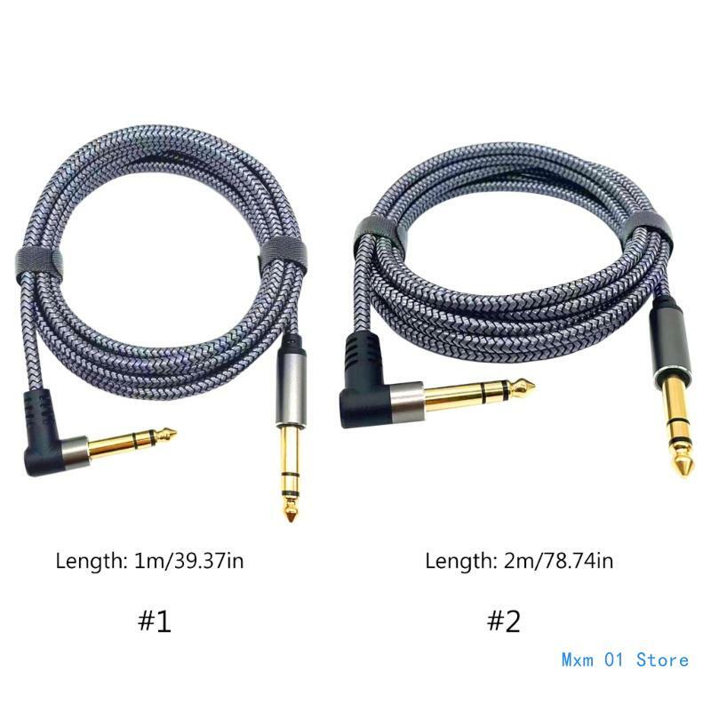 1 м или 2 м гитарный инструментальный кабель, профессиональный бесшумный гитарный бас-кабель, шнур, прямой к прямому Прямая