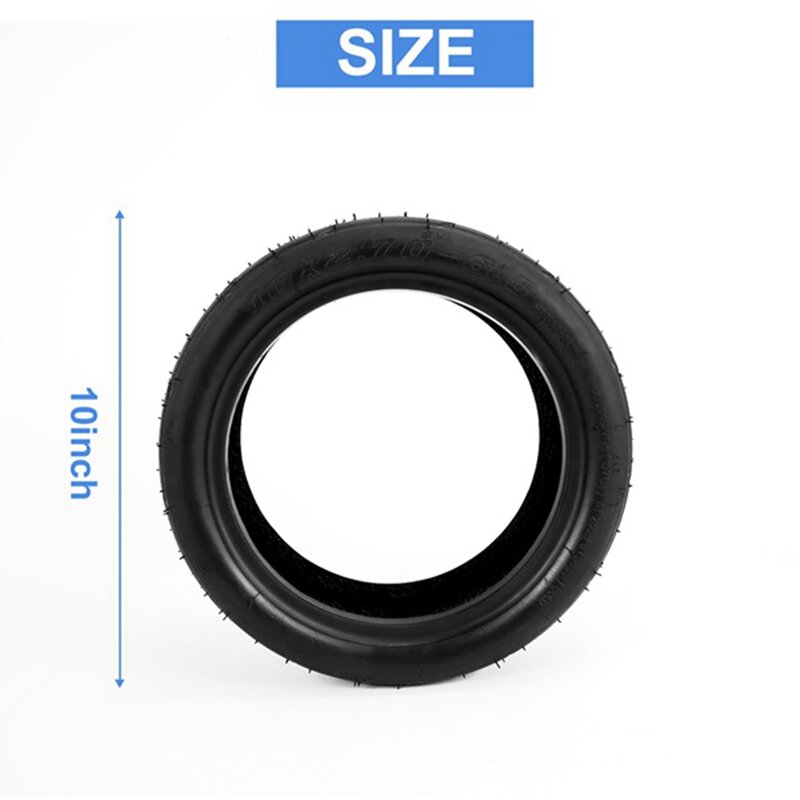 2 Pcs Tubeless Tire Black Tires 10X2.70-6.5 Vacuum Tyres Fits Electric Scooter Balanced Scooter 10 Inch Vacuum Tires