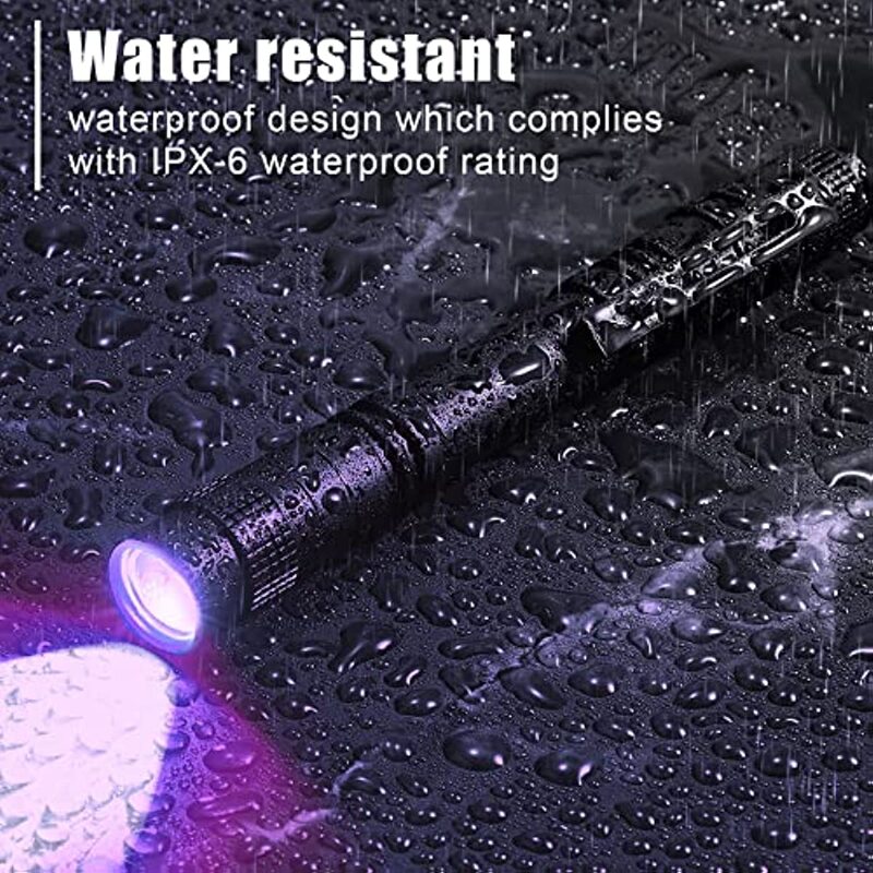 Mini Portable UV / White Flashligh Ultraviolet Black Light with Pen Clip Pocket Torch Waterproof Camping Lantern Pet Urine Bugs