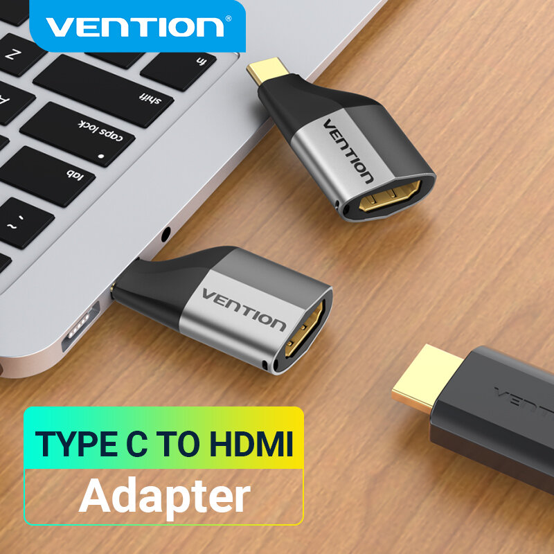 Vention USB C na HDMI 2.0 Adapter USB typ C kabel HDMI 4K konwerter dla MacBook Samsung S10/S9 Huawei P40 Xiaomi typ C na DP