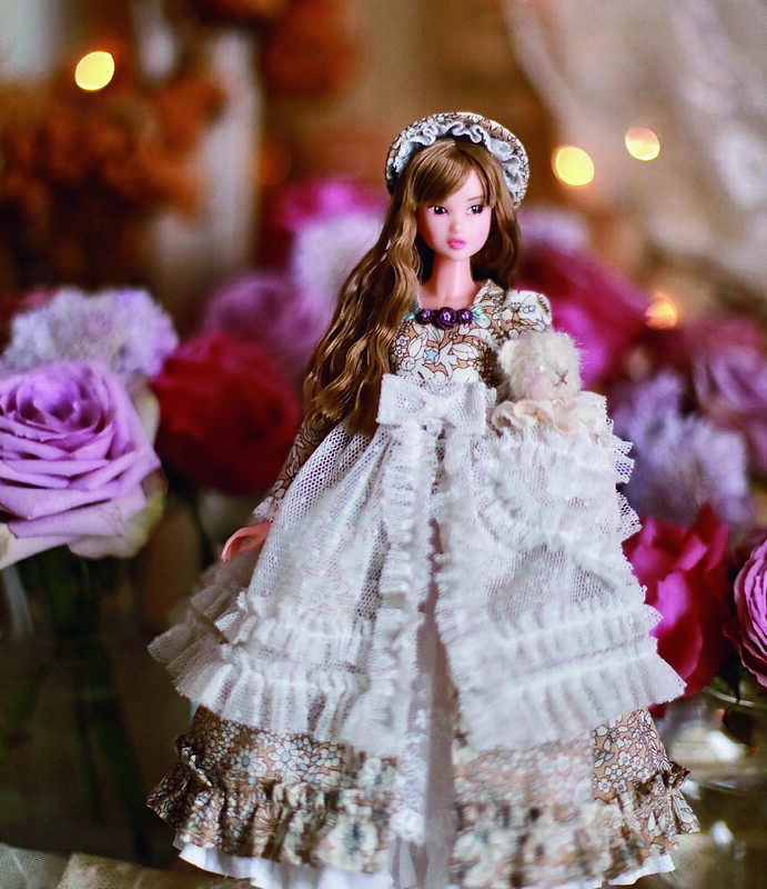 Lalka romantyczna sukienka: lalki, kostiumy, odzież dla lalek wzór garderoby spódnica kapelusz derby cięcia i robienia samouczek