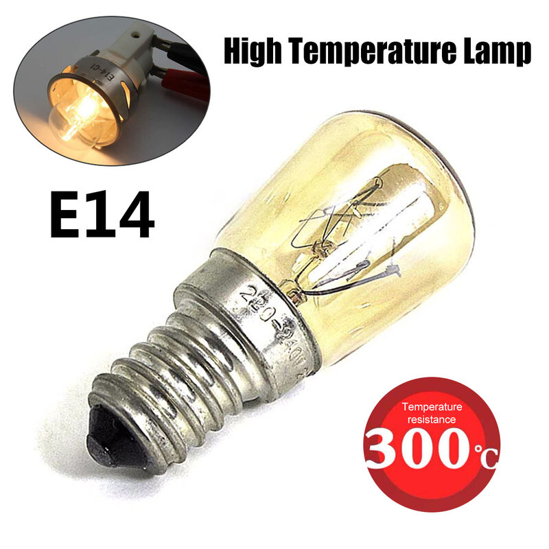 Bombilla de horno de alta temperatura, E14, 220 grados, tostadora, luz de vapor, lámpara de retención para cocina, 25W, 240-300 V