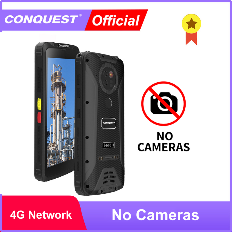 CONQUEST-Smartphone impermeável, telefones celulares, 4G, sem câmeras, F5, IP68, 5.5 ", versão global