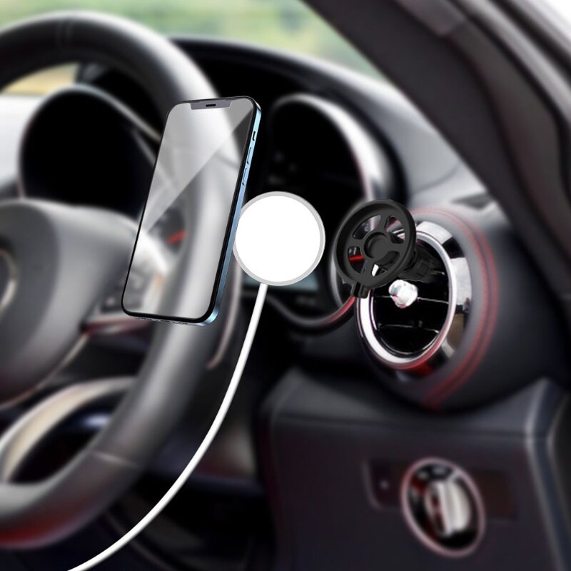 Draaibare autotelefoon draadloze oplader houder stevige auto luchtuitlaat telefoon oplader houder voor voertuigaccessoires