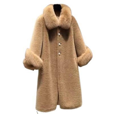 Свободное пальто из искусственного лисьего меха, новинка зимнего сезона 021