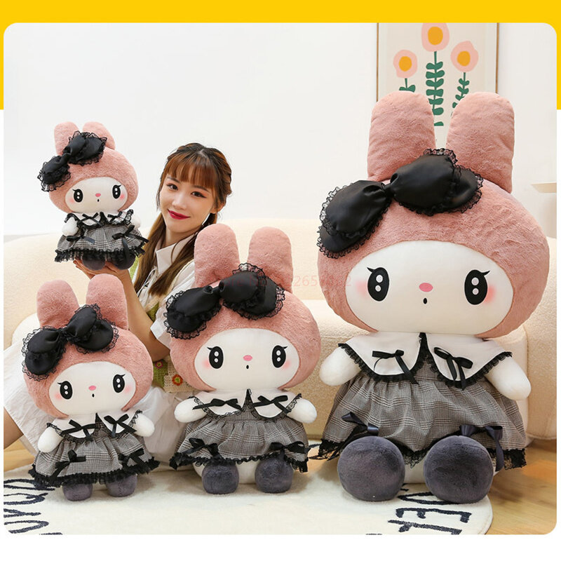Kuromi Melody Cinnamoroll juguetes de peluche, almohada de Anime, muñeca de peluche, cojín de sofá de Anime, decoración de habitación de niña, regalo de Navidad