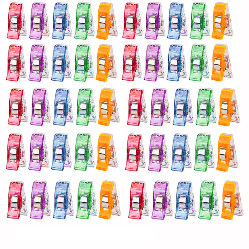 50 قطعة مقاطع الخياطة الملونة مقاطع متعددة الأغراض البلاستيك الحرفية الكروشيه الحياكة سلامة الملابس كليب لون ملزمة كليب