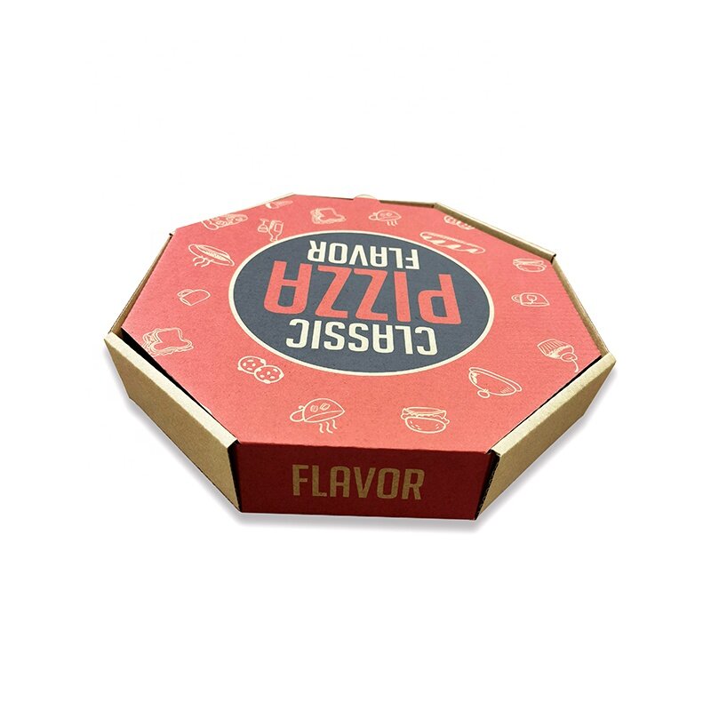 Индивидуальная продукция под заказ 7 8 9 10 12 14 16 18 дюймов коробка для пиццы Экологически чистая коробка для пиццы