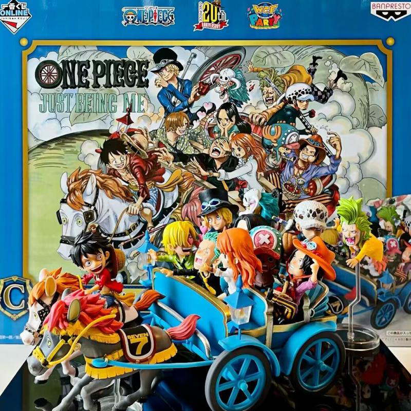 Banpresto Straw Hat Group, One Piece, transporte genuíno, o 20 ° Borgonha Azul, presente de aniversário limitado
