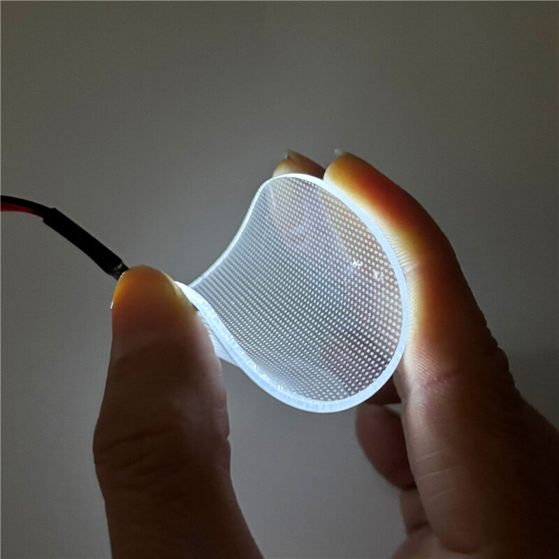 ชุดไฟ LED ทรงกลมยืดหยุ่นได้แบบ DIY ชุดไฟ LED สำหรับดวงตาคอสเพลย์หมวกกันน็อคฮาโลวีนหน้ากากชุดไฟตัดหมอกตาสามารถครอป CR2032ได้