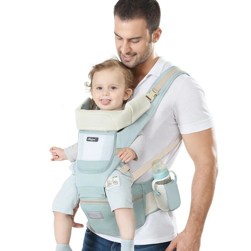 Ergonomic Carrierเด็กทารกHipseat Carrierด้านหน้าErgonomic Kangaroo Baby Wrapสลิงสำหรับเดินทางเด็ก