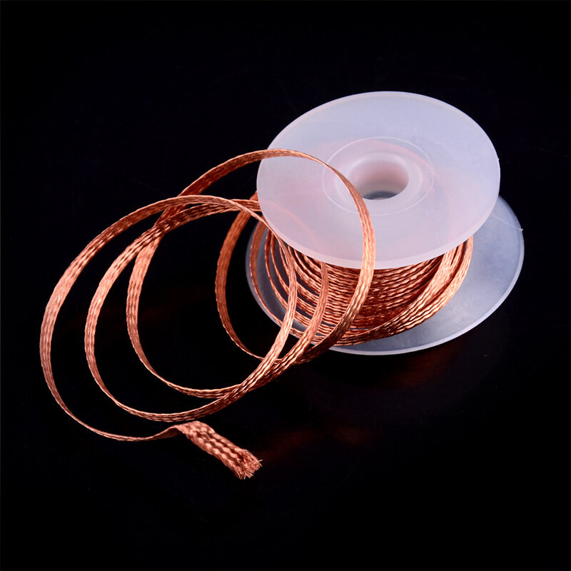 Copper Desoldering Braid Tape, Solder Wire, Solder Wick, Tin, Remoção, Soldagem, Repair Tool, Novo, 1.5, 2, 2.5, 3, 3.5mm