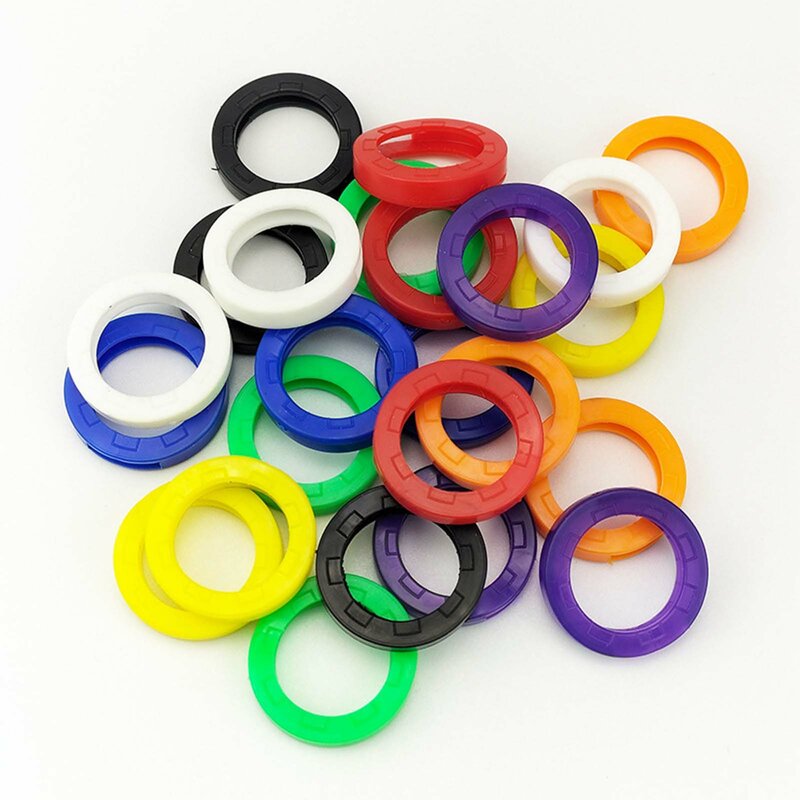 5pcs Key Caps Covers Rings Keys Identifiers Covers Coding Tags Marker for Office House Apartment
