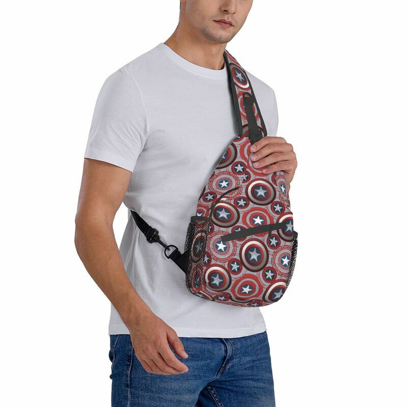 Индивидуальные сумки-слинги Captain America, Мужская модная нагрудная сумка через плечо, Рюкзак Для Путешествий, Походов, рюкзак