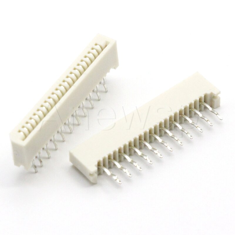 20PCS FFC/FPC 1.0MM Connector LCD Flexible Flat Cable Socket Double Row Right Angle Pin Type 4P/5P/6P/7P/8P/9P/10P/11P/12P/13P