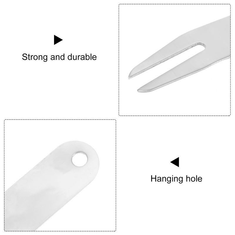 Tenedores de reparación de césped para golf, herramientas de Divot de acero inoxidable, 3 piezas