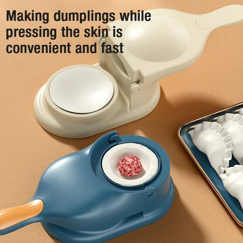 Máquina para hacer dumplings 2 en 1, dispositivo de prensado de envoltura, herramienta Manual que ahorra trabajo, moldea la piel, utensilios de cocina