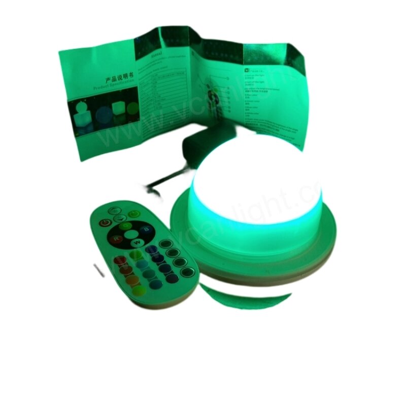 100 sztuk/partia darmowa wysyłka D120mm akumulator RGBW LED Bulblite System wodoodporna żarówka Lite pod światło tabeli