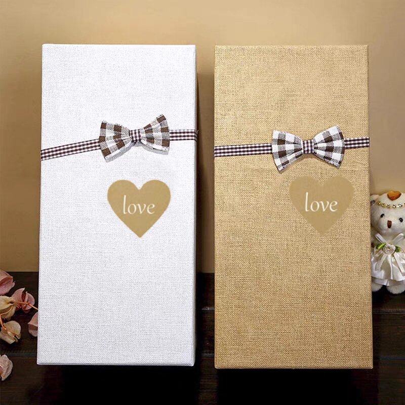 Papier pakowy miłość w kształcie serca naklejki 25mm/38mm pieczęć etykiety papiernicze naklejki Scrapbooking na wesele opakowanie na prezenty