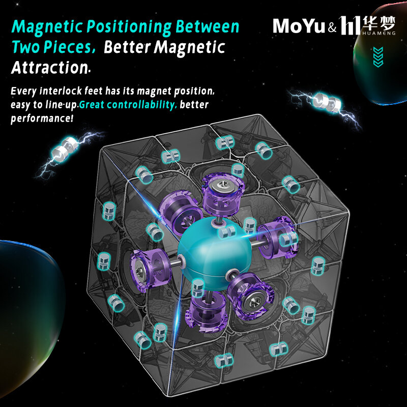 Moyu YS3M UV Huameng 3x3 The Soul of Racing Magnetic Magic Speed Cube Professional Puzzle Toys YS3M 3X3 Cubo Magico