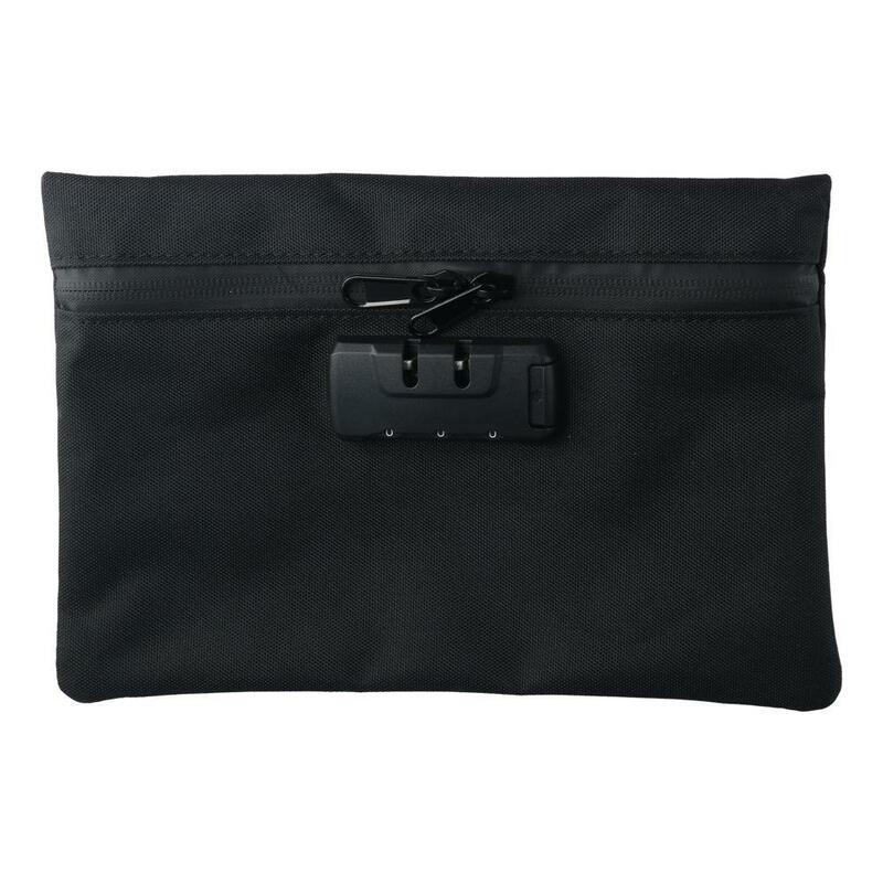 กระเป๋าใส่เงินแบบพกพาพร้อมล็อครหัสกระเป๋าเอกสารสีดำกระเป๋าอุปกรณ์ล็อคพร้อมกระเป๋าซิปสำหรับเงินสด
