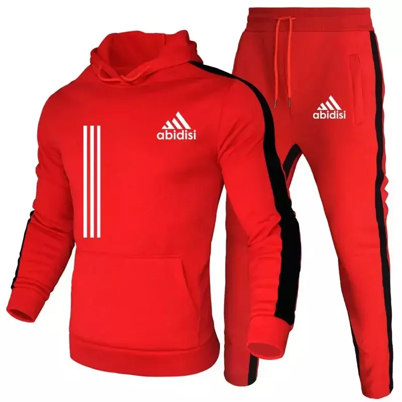 2 Piece Mens Track Suits 2024 Autumn Winter Jogging Sports Suits Sets Sweatsuits Hoodies Jackets and Athletic Pants Men Clothing