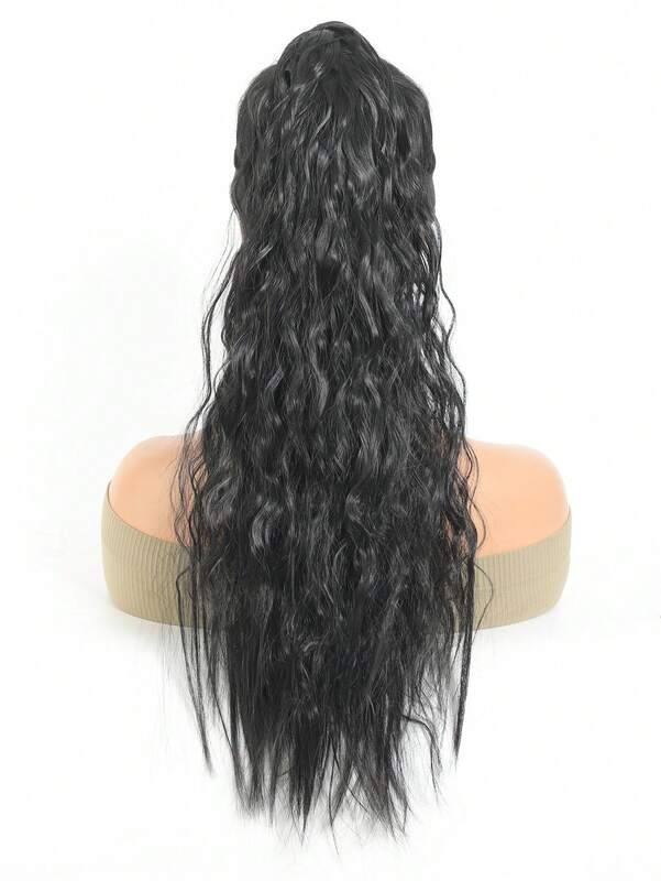 Aosiwig syntetyczne długie perwersyjne kręcone przypinany kucyk na przedłużaniu ogona włosów, owijające się wokół kucyka dla kobiet, fałszywe włosy