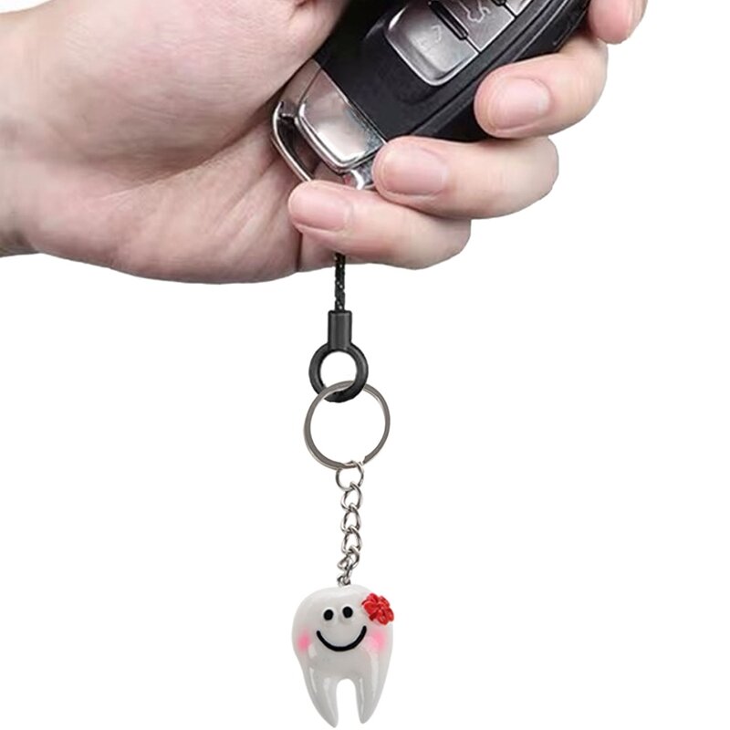 20 stücke Keychain Schlüssel Ring Hängen Zahn Form Nette Dental Geschenk