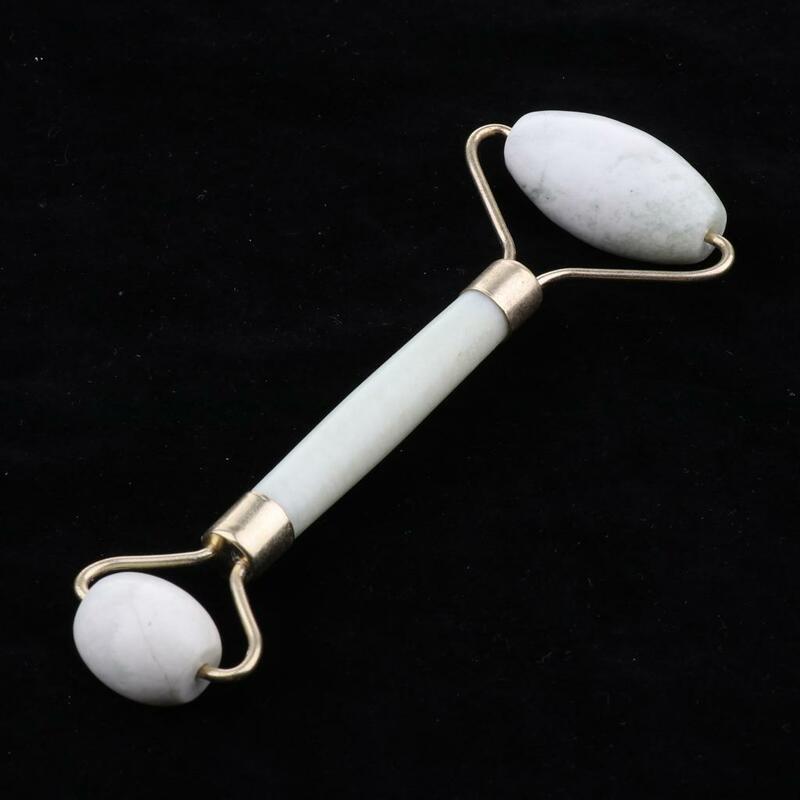 5X Delicate Natural Face Massager Tool Jade Stone SPA Massage Roller Anti-aging