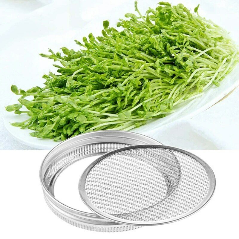 Seed Sprouter Germination Cover Sprouting Mason Jars With Stainless Steel Strainer Screen Lids Stainless Steel Germinator Stand