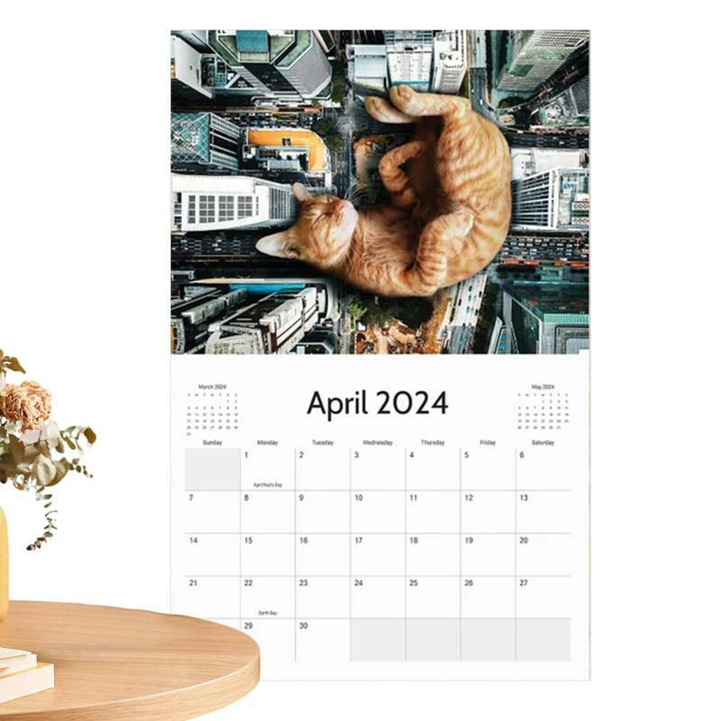 Calendario de escritorio con forma de Animal para adultos, fotos divertidas de la naturaleza, colección de fotografía de pared