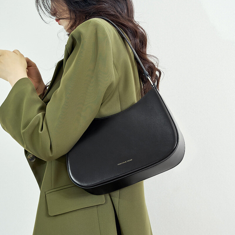 Jenny & dave 2024 lässige Umhängetasche für Frauen neue französische Mode Blogger Damen Leder handtasche Vintage Achsel Tasche