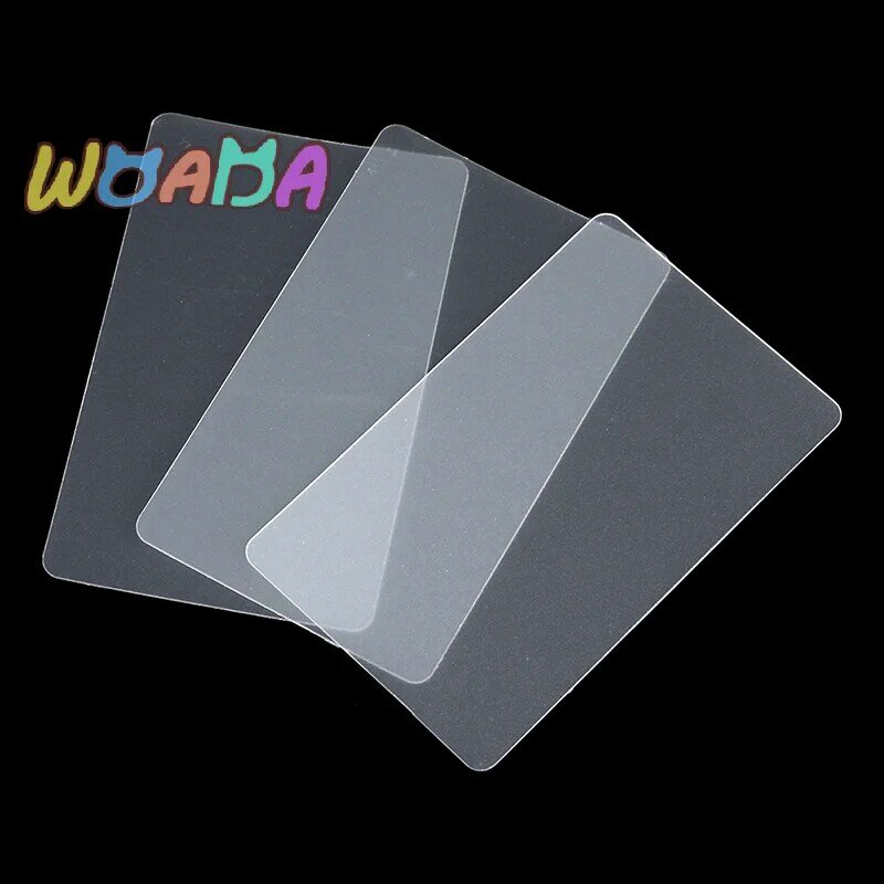 10PCS Blank Transparent Business Card Plastic Waterproof Without Printing For Handwriting School Office Supplies