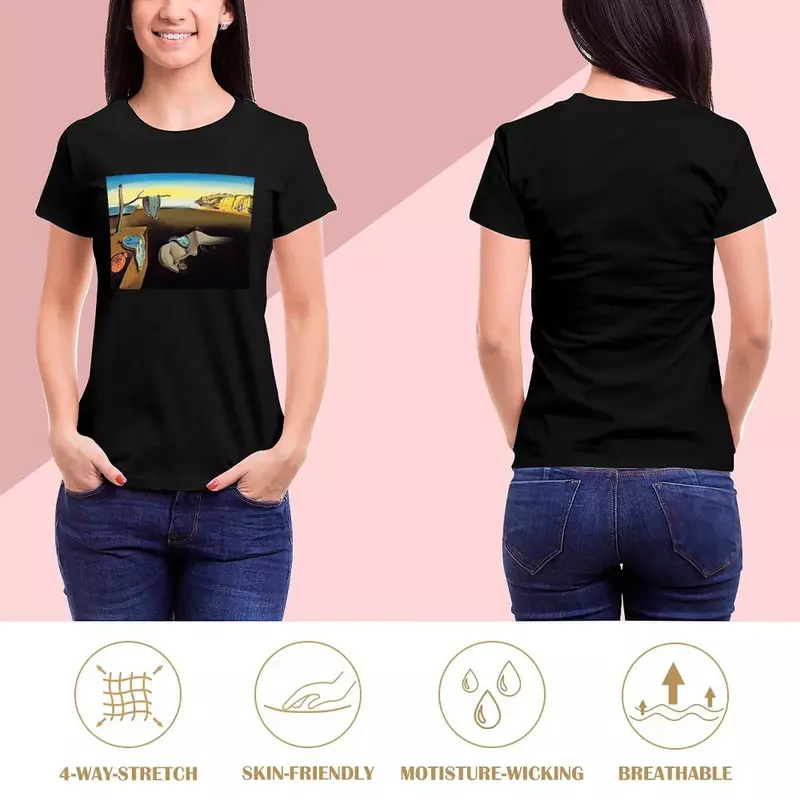 DALI, Salvador Dali, trwałość pamięci, 1931. T-shirt.png t-shirt oversize bluzka w rozmiarze plus size kobiety