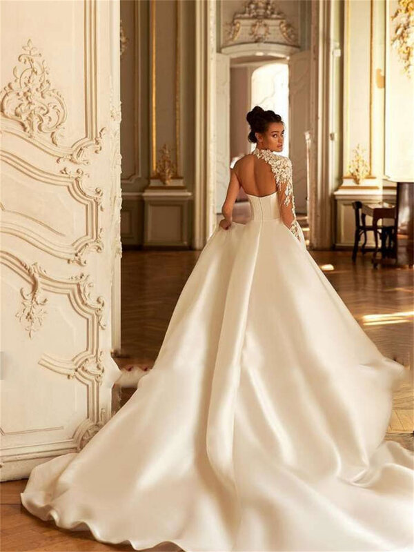 Gaun pengantin 2024 temperamen untuk wanita 2023 gaun pengantin wanita putih untuk toko resmi wanita