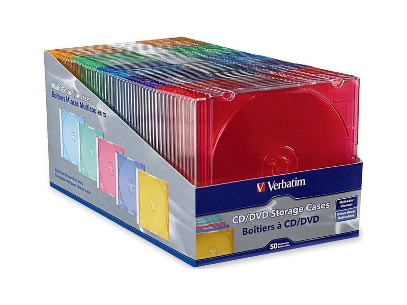 94178 CD/ DVD Color Slim Cases 50pk