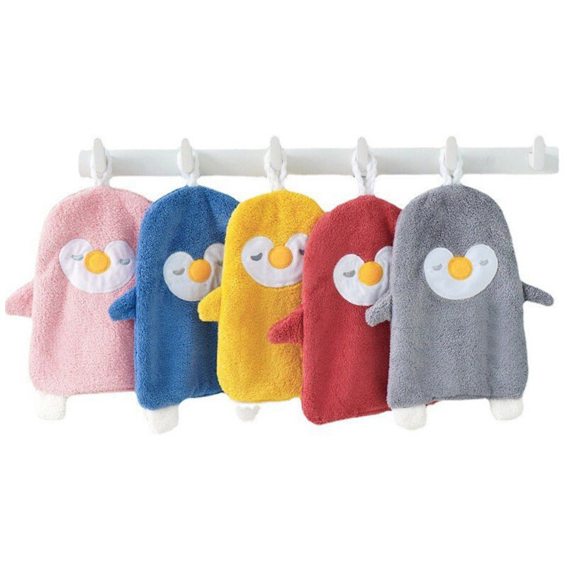 Asciugamani da bagno per cartoni animati in velluto corallo simpatici animali per bambini asciugamano da appendere addensare asciugamani assorbenti morbidi asciugamani per bambini