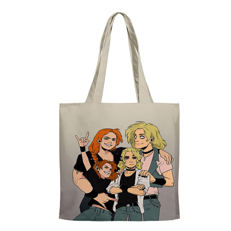 Metal família dos desenhos animados novo saco de compras sacos de compras reutilizáveis ombro shopper sacos casual bolsa