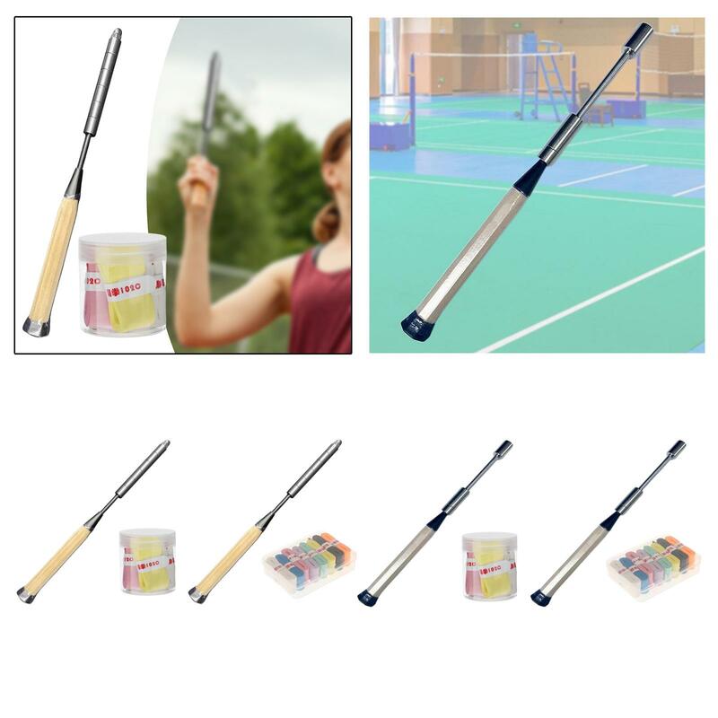 Raket ayun bulu tangkis portabel, raket Badminton portabel, latihan kekuatan jari