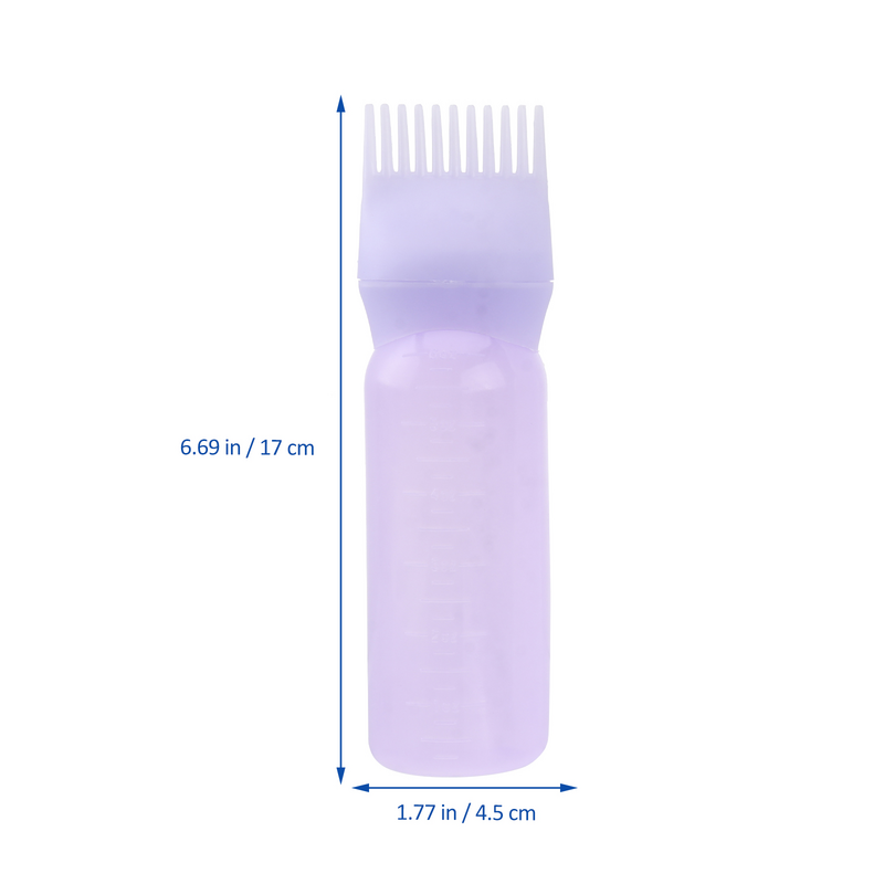 Squeeze Bottle Style Aplicador, coloração de cabelo com pente, cabeleireiro, 3 pcs