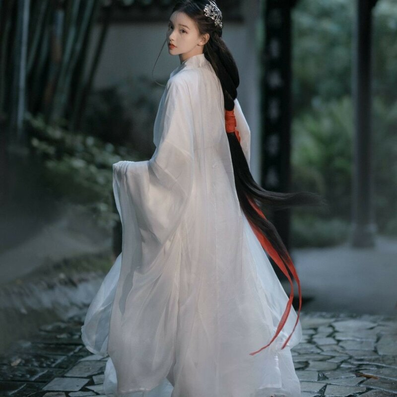 Chinese Style Hanfu Dress Women Traditional Elegant Floral Embroidery Princess Dresses Oriental Fairy Cosplay Stage Dance Robe