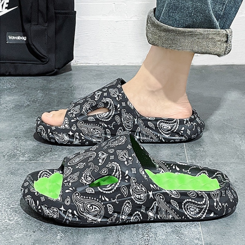 Uomo infradito scarpe estive stampa sandali tendenza antiscivolo donna diapositive coppia pantofole moda uomo massaggio calzature da spiaggia
