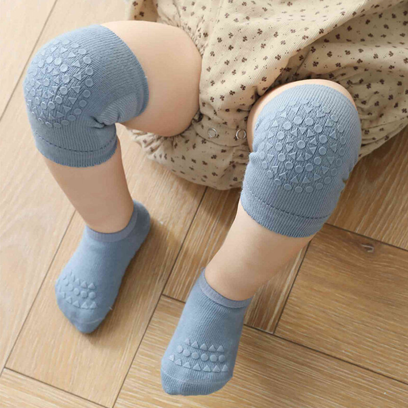 Joelheiras anti-derrapantes para bebês, meias para crianças, segurança rastejando, meias de chão, protetor, joelheira, aquecedor de perna, outono